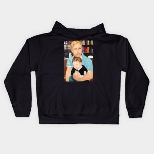 dad and baby Kids Hoodie